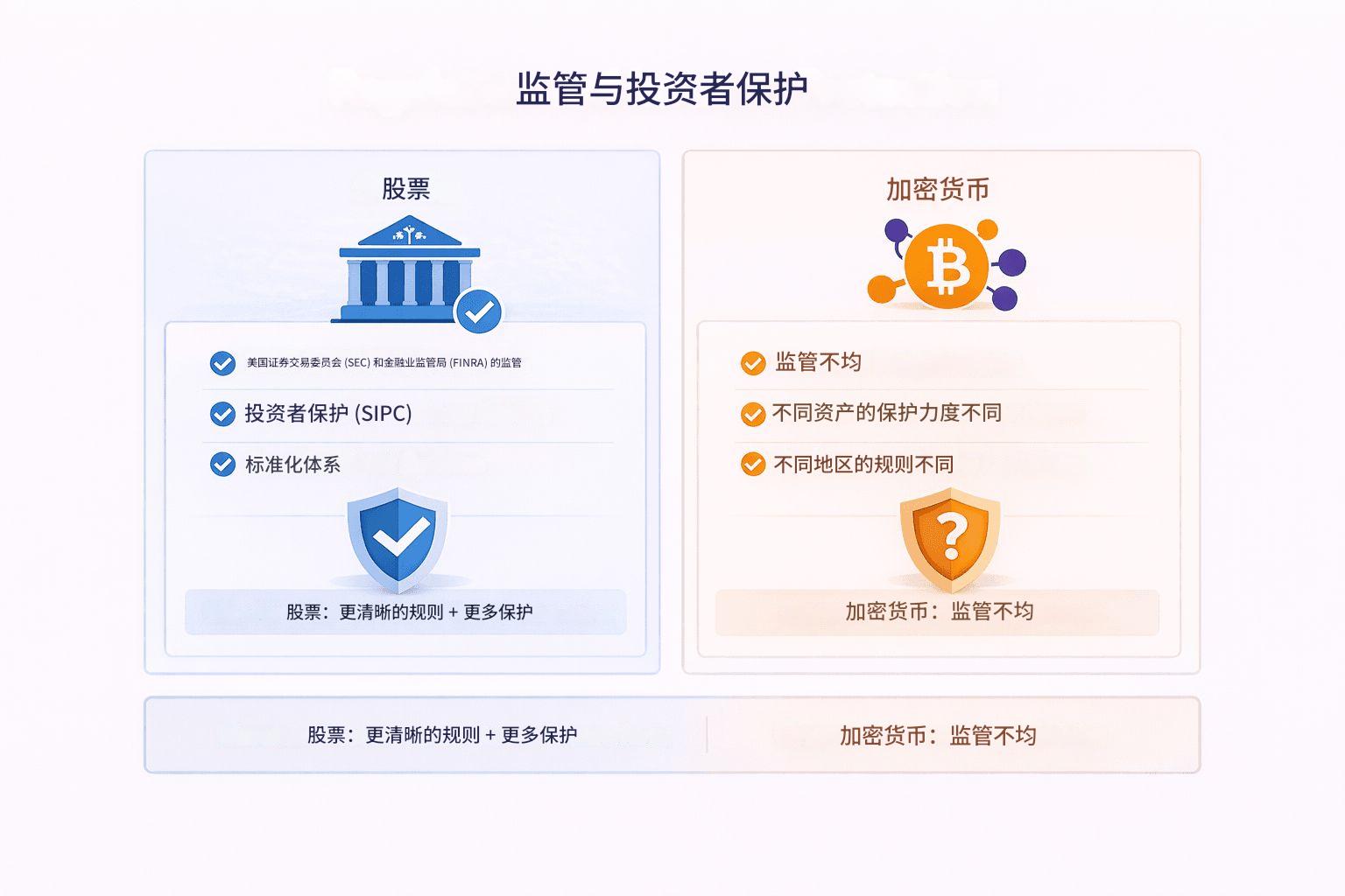 加密货币交易与股票交易：主要区别、收益和风险（2026 年指南）