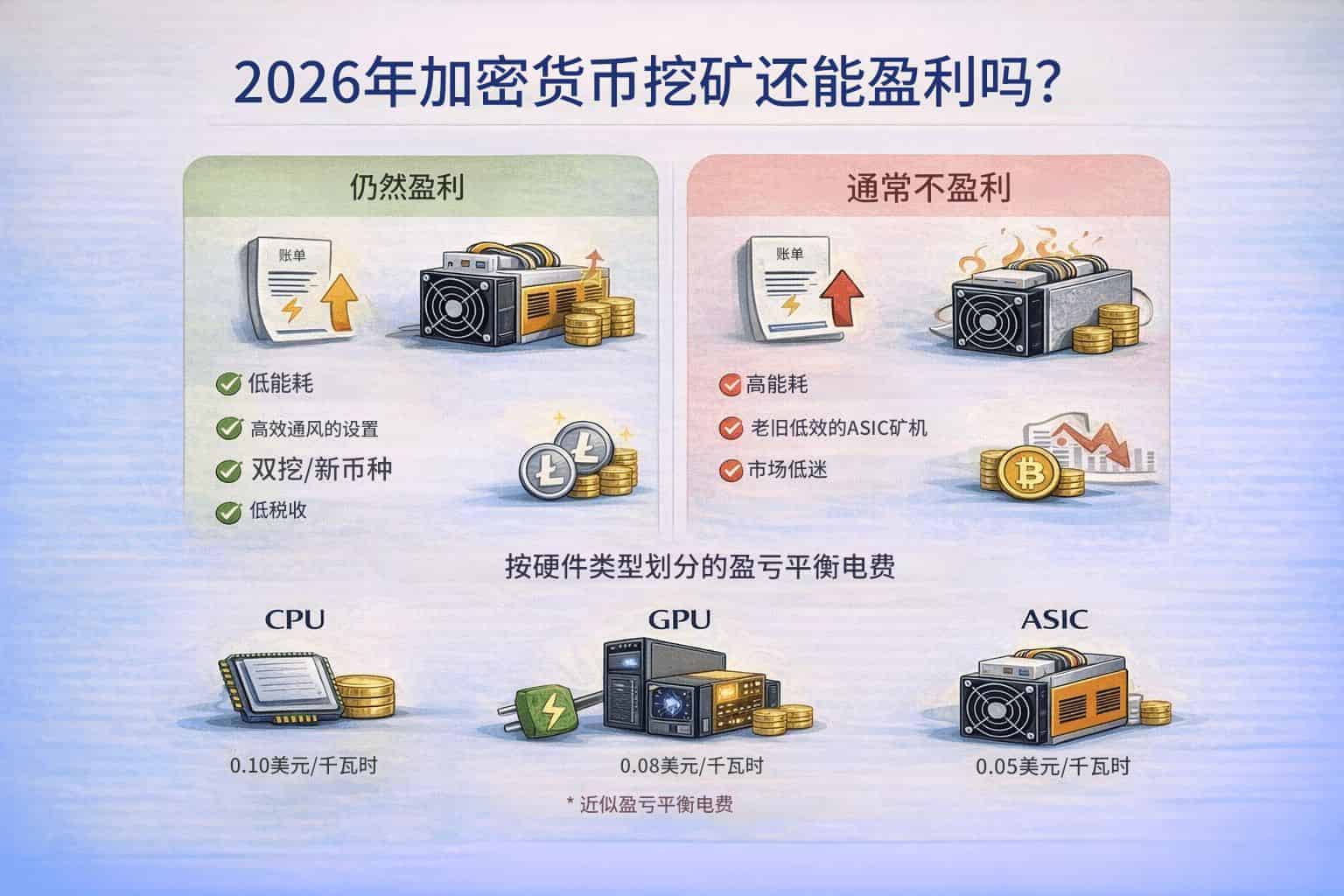 2026 年挖矿别乱选！按硬件类型推荐最值得挖的加密货币