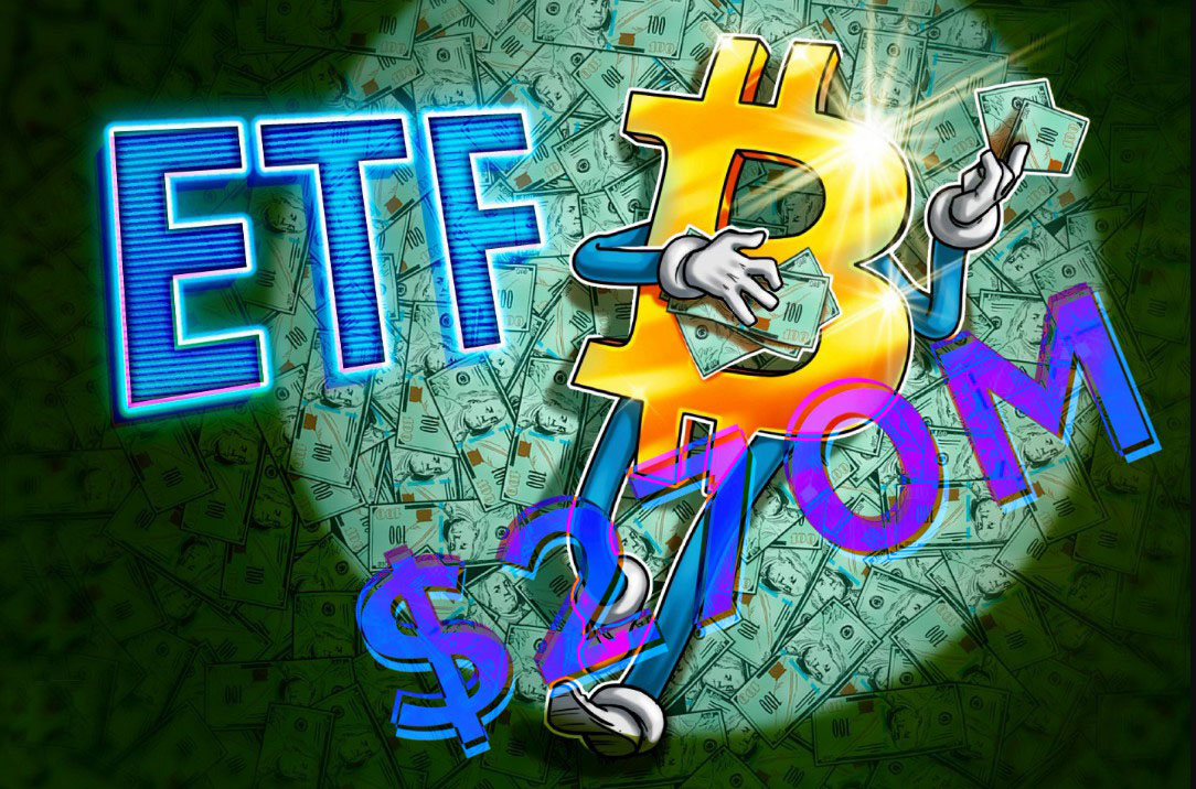 贝莱德比特币（BTC）ETF单日资金流入达5.267亿美元，创三月以来新高