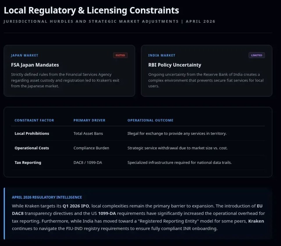 Kraken交易所限制地区原因