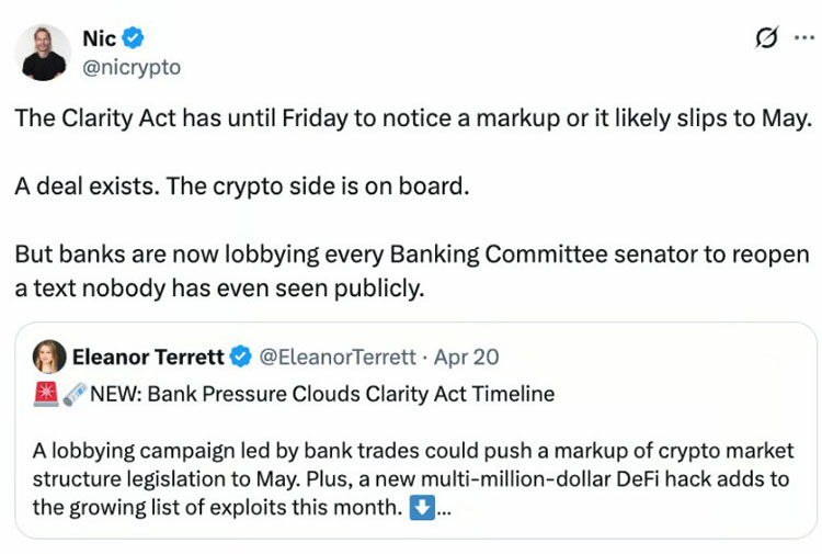 迈克：美法案5月要成