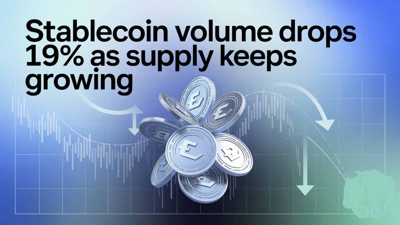 稳定币交易量骤降 19%，持有者和供应量仍在增长：意味着什么？