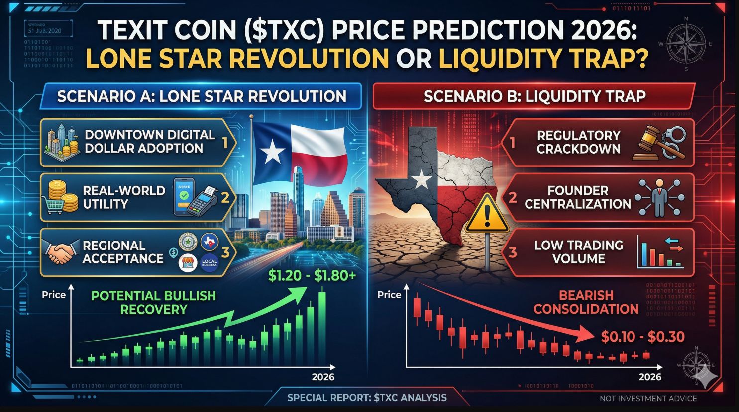 什么是TEXIT Coin（TXC）币？未来能涨到10美元吗？TXC价格预测2026-2030年