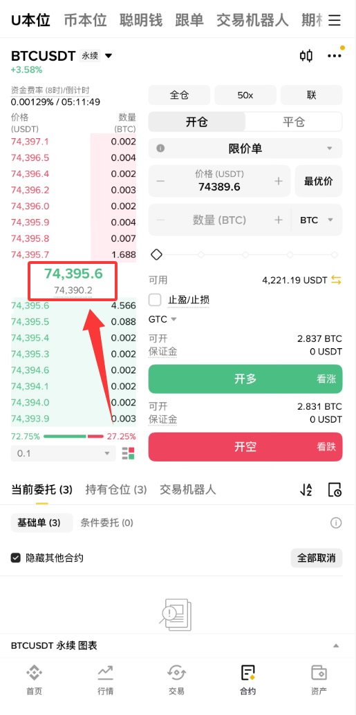 合约交易的最新价、标记价、指数价格怎么选择