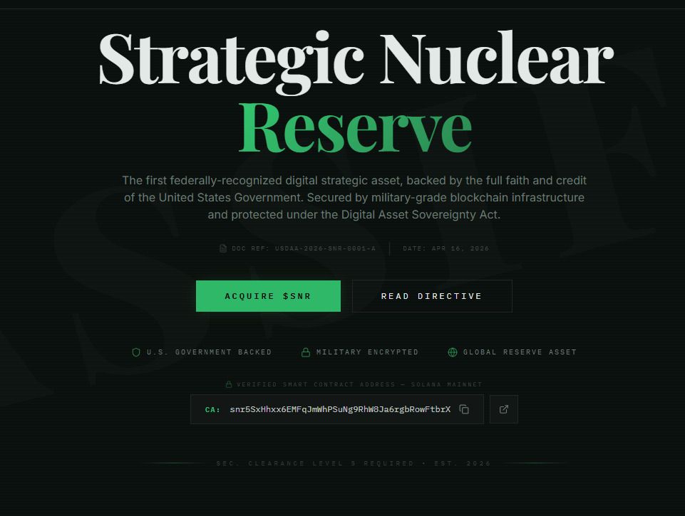 什么是战略核储备（SNR）币？SNR关键特征、代币经济学及风险解析