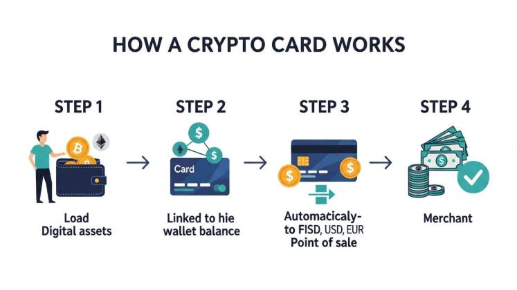 加密货币借记卡工作原理