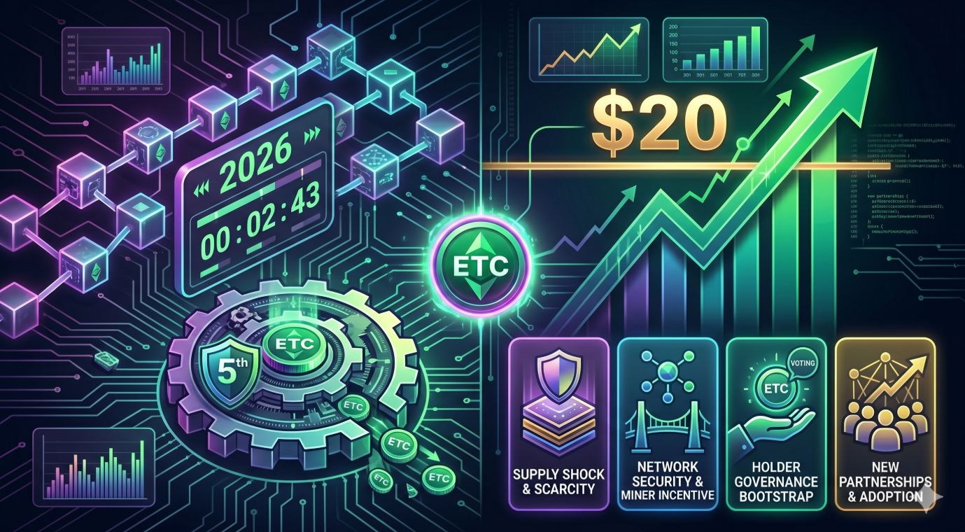 以太坊经典2026年五次减半：ETC能否冲破20美元？