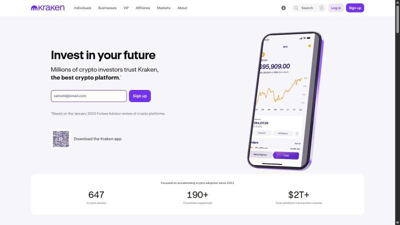 4. Kraken：最适合以安全为中心的平台