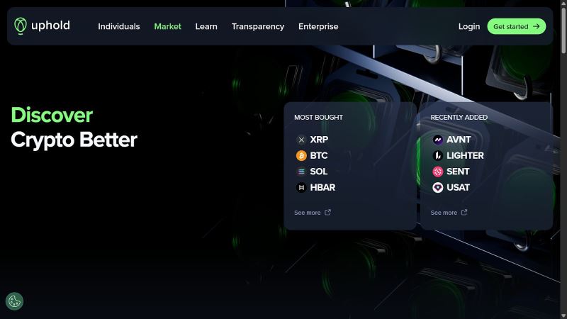 10. Uphold：最适合多资产交易（加密货币、股票、金属）