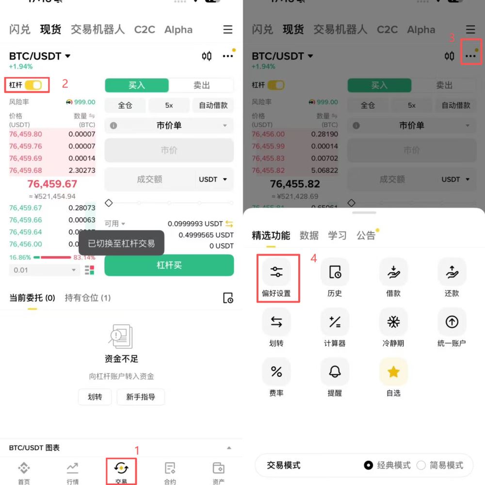 现货杠杆怎么设置？