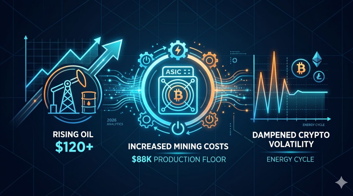 油价飙升如何直接推高比特币挖矿成本并影响加密货币波动
