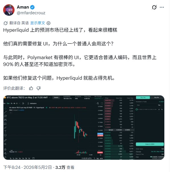 Hyperliquid推出预测市场Outcome