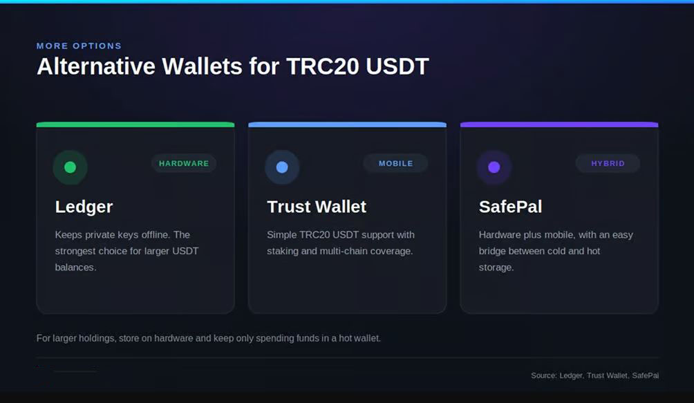 TRC20 USDT的其他wallet