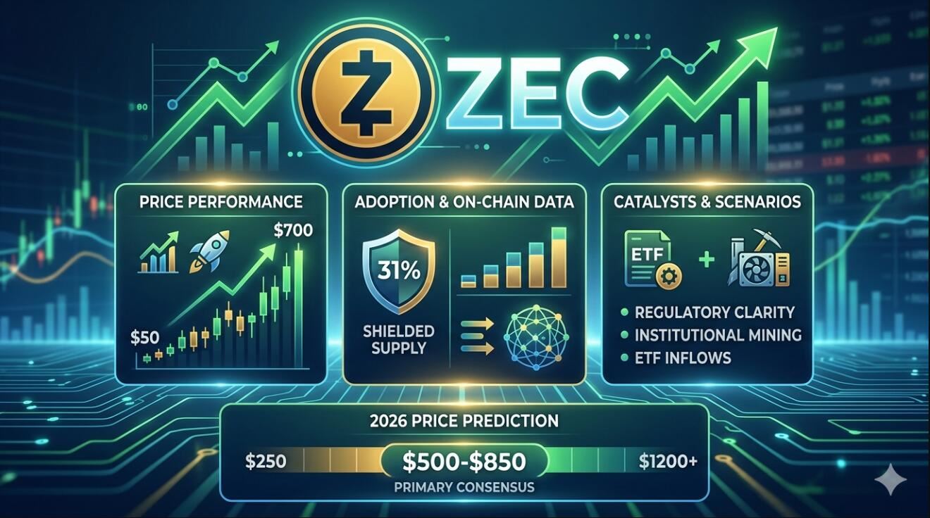 ZEC价格展望2026年：上涨背后的机构和链上支撑因素