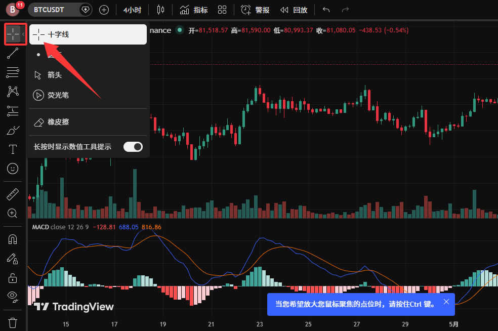 TradingView怎么用来看盘画线？新手必备2026年完整操作教程