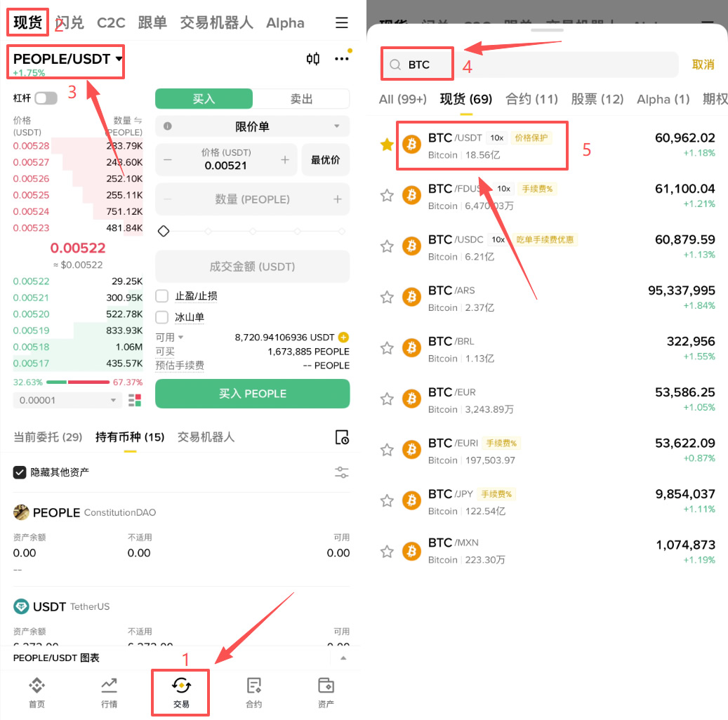 比特币(BTC)现货交易和合约交易有什么区别？新手该怎么选？