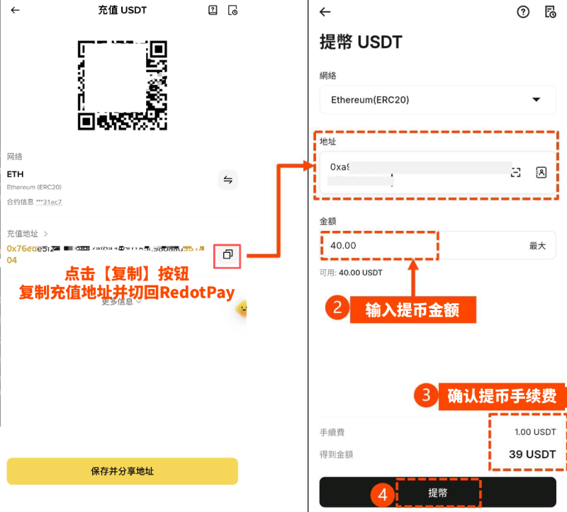 RedotPay出金币安操作教学