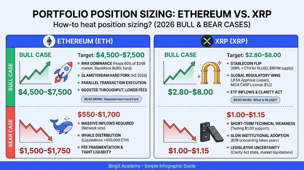 以太坊和XRP的投资组合仓位配置
