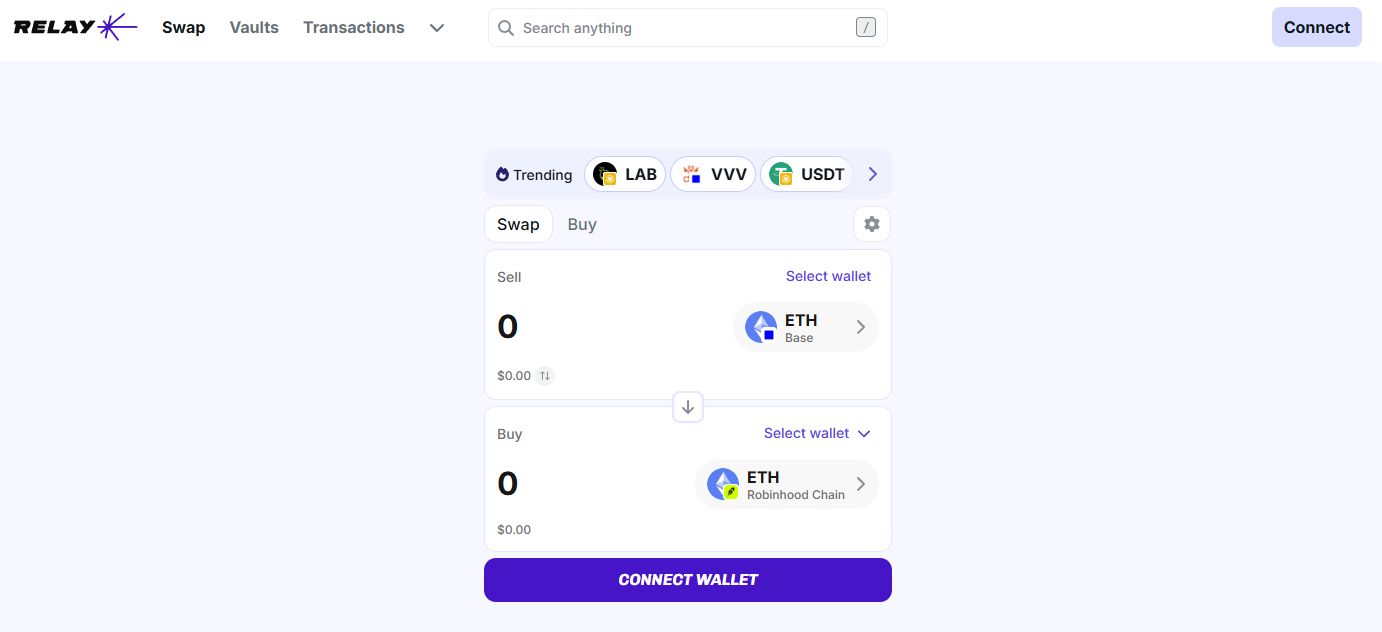 如何将资产跨链至 Robinhood 网络