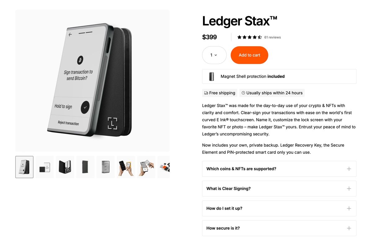 2. Ledger Stax