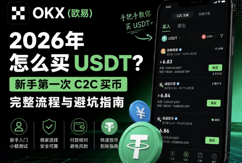欧易新手C2C买币操作教学