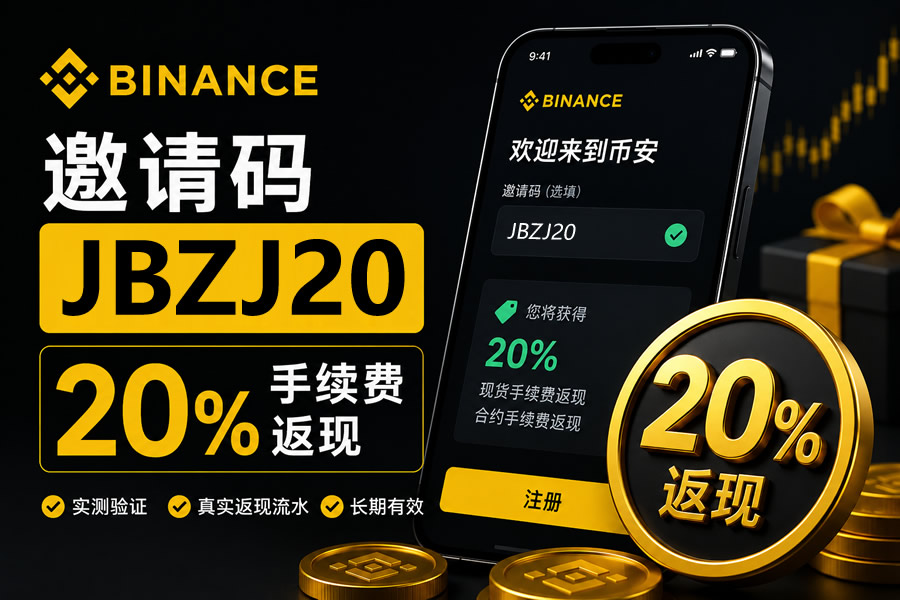 币安邀请码JBZJ20实测：20%手续费返现是真的吗？2026最新