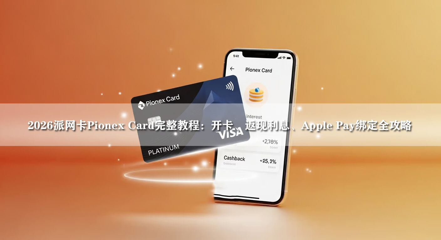 2026派网卡Pionex Card完整教程：开卡、返现利息、Apple Pay绑定全攻略