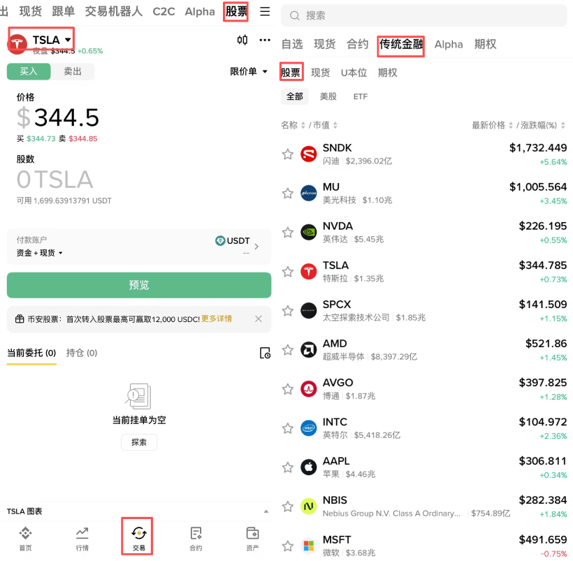 币安购买美股教学