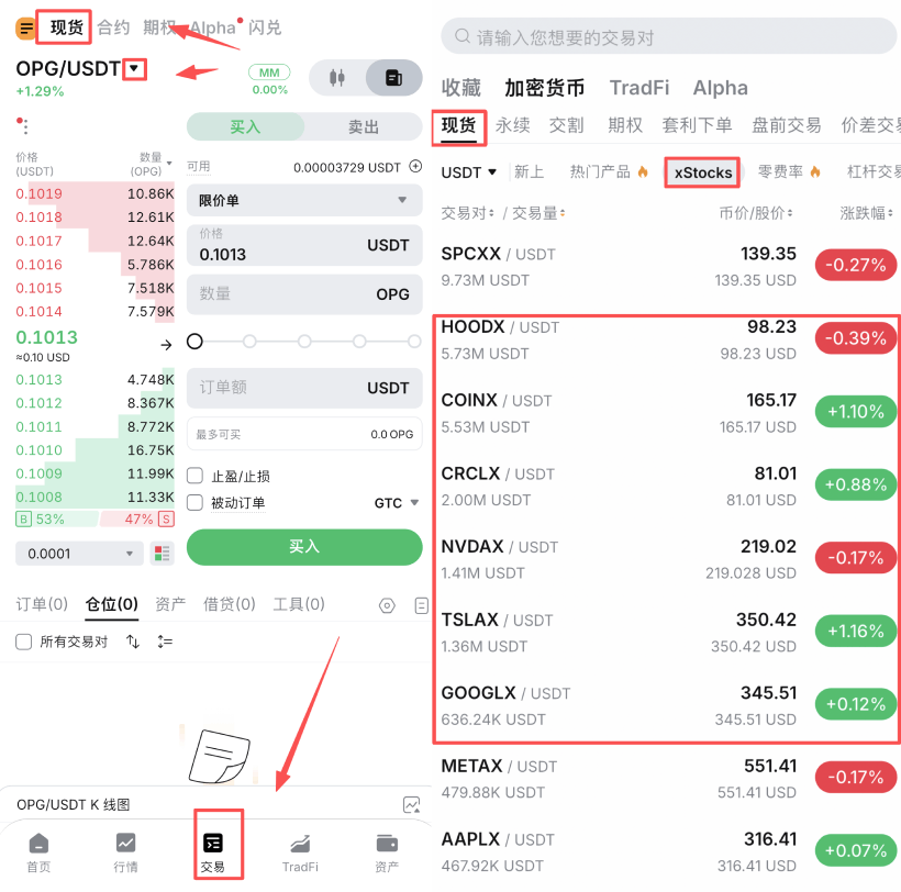 Bybit美股xStocks 交易教学