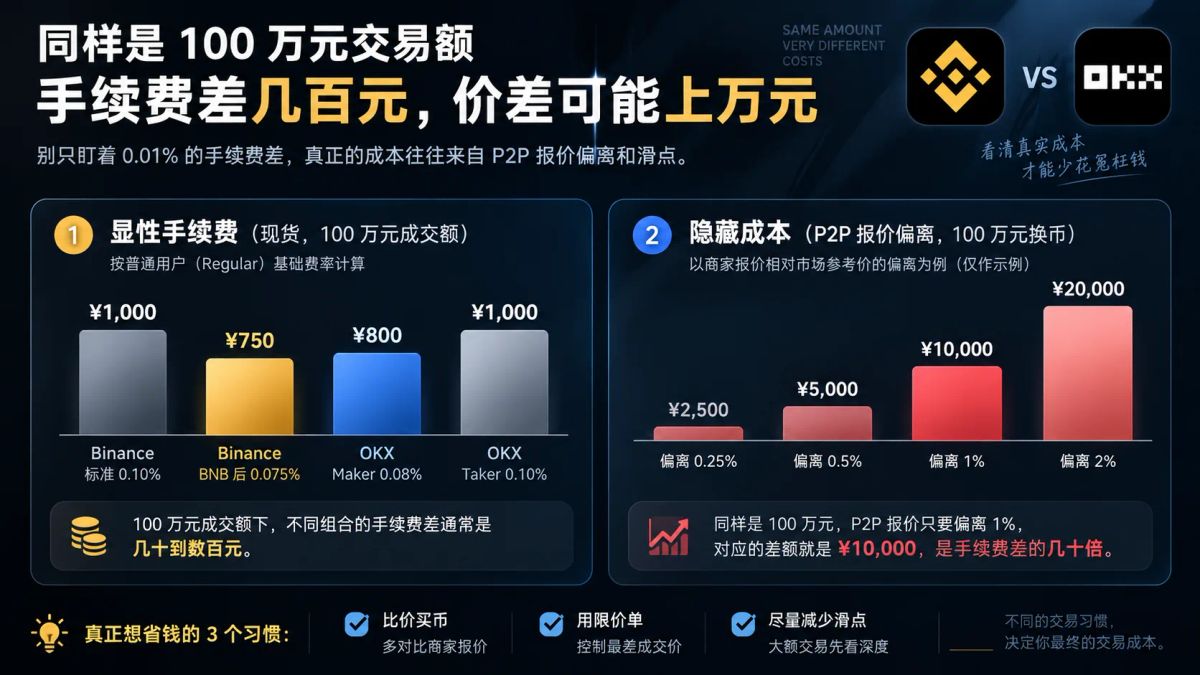 手续费 vs 隐藏成本：算成钱