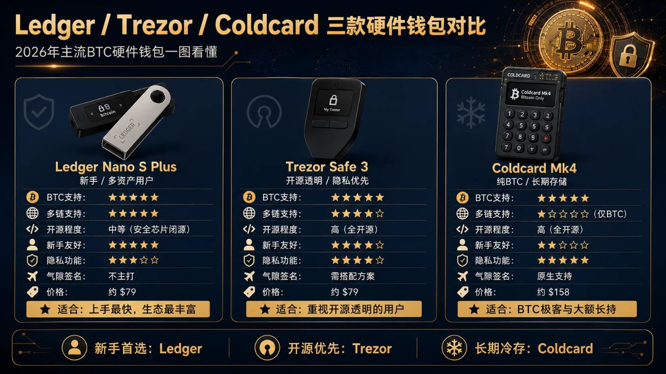 2026比特币BTC钱包选择指南