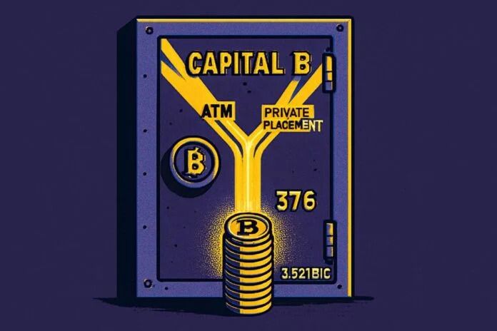 Capital B比特币收购添加376枚BTC，将持仓提升至3,521枚
