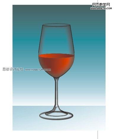 CorelDRAW 制作高雅的高脚红酒杯