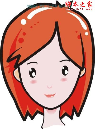 coreldraw绘制卡通女孩插画