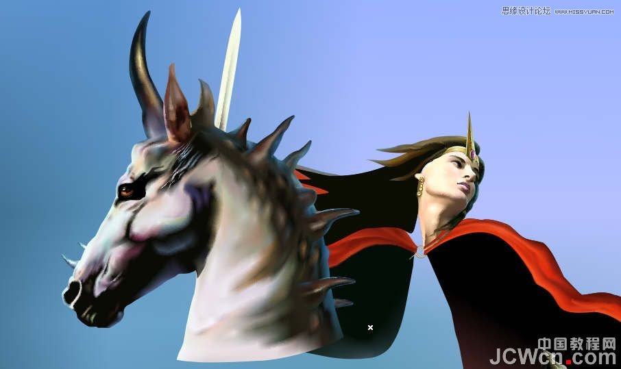 CorelDRAW巧用网格工具绘制恶魔谷插画,