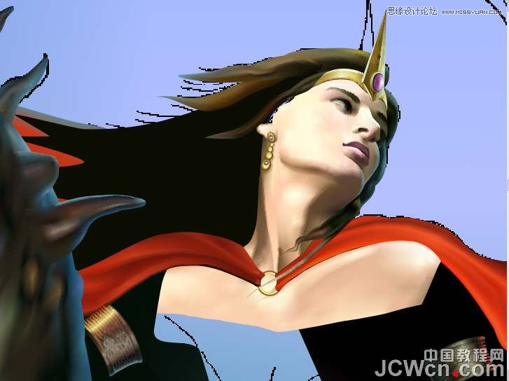 CorelDRAW巧用网格工具绘制恶魔谷插画,