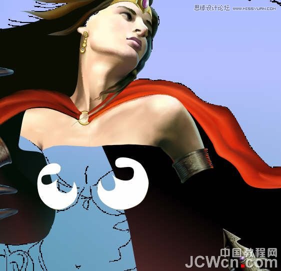 CorelDRAW巧用网格工具绘制恶魔谷插画,