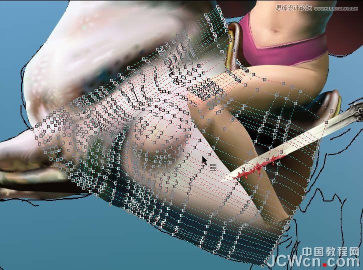 CorelDRAW巧用网格工具绘制恶魔谷插画,