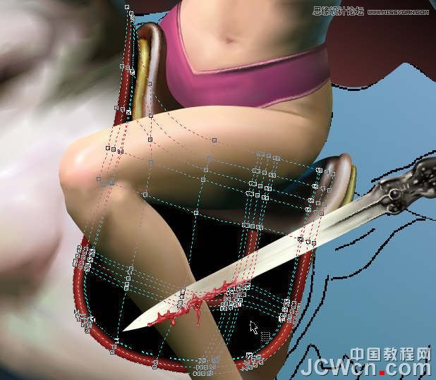 CorelDRAW巧用网格工具绘制恶魔谷插画,