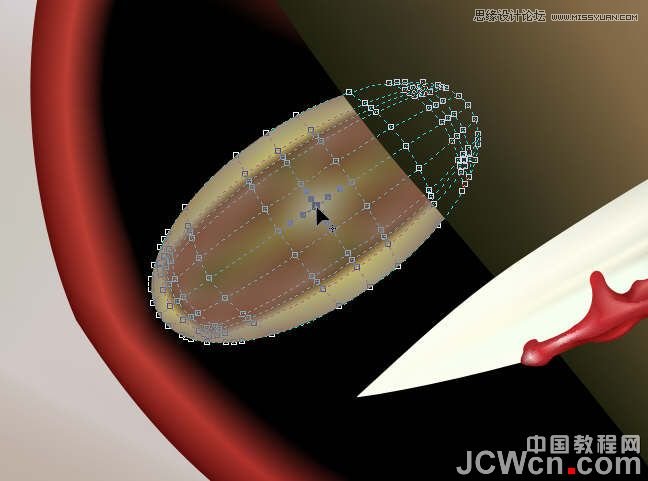 CorelDRAW巧用网格工具绘制恶魔谷插画,