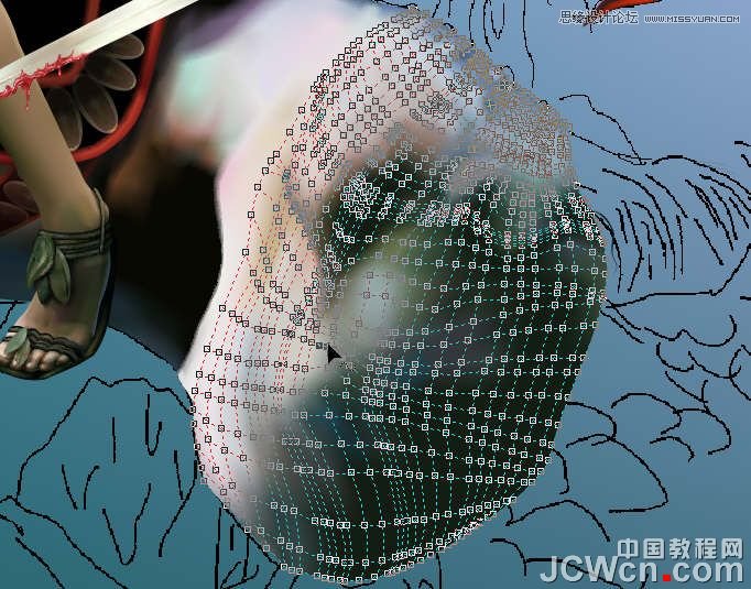 CorelDRAW巧用网格工具绘制恶魔谷插画,