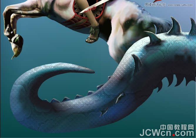 CorelDRAW巧用网格工具绘制恶魔谷插画,