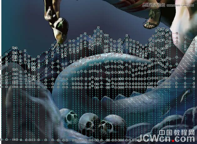 CorelDRAW巧用网格工具绘制恶魔谷插画,