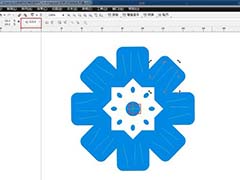 cdr怎么画蓝色的大花朵? cdr花朵的画法