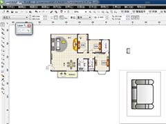 cdr怎么给房屋户型平面图添加沙发?
