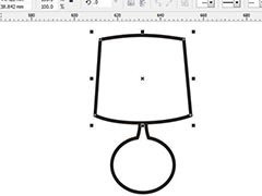 cdr怎么设计简笔画效果的台灯矢量图标?