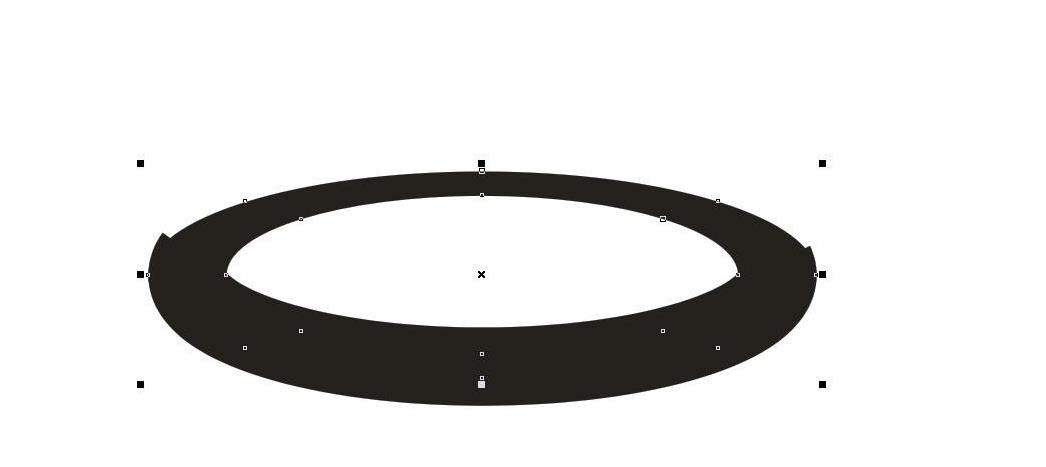 cdr怎么圆环透视效果? cdr圆环压扁的透视效果制作方法