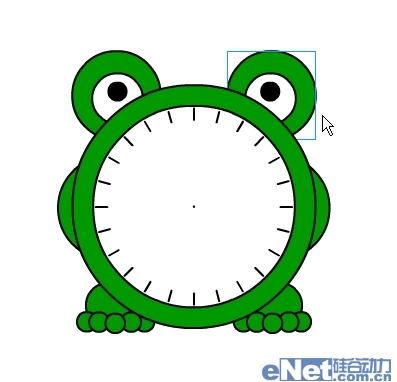 青蛙闹钟怎么画图片