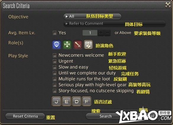 最终幻想14主要UI详细面板详解