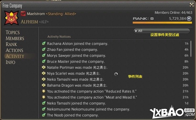 最终幻想14主要UI详细面板详解